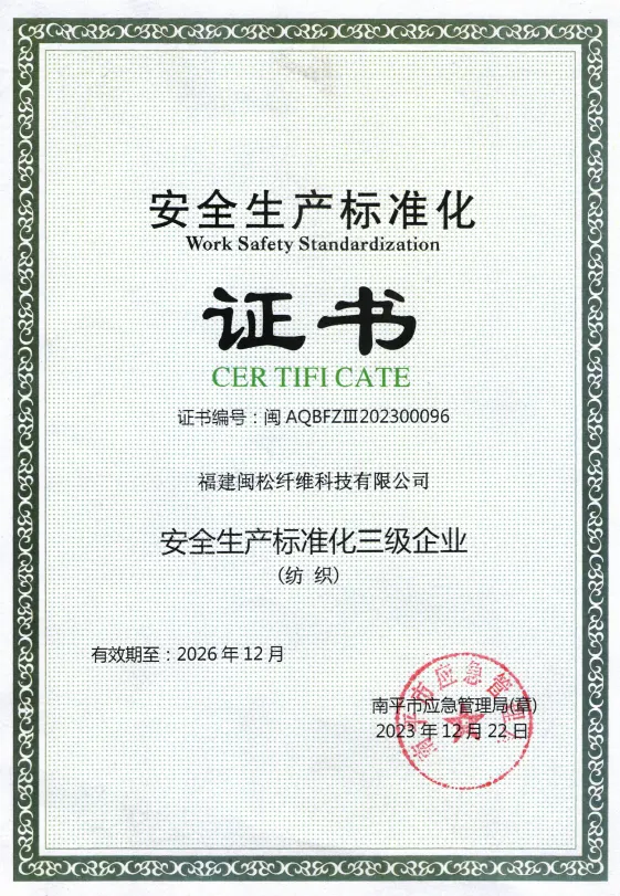 Safety Production Standardization Certificate